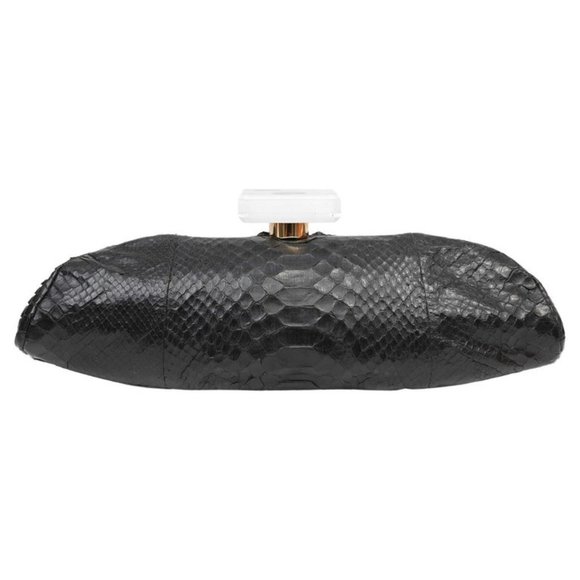 Chanel Black Python Clutch - Picture 1 of 6